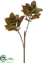 Silk Plants Direct Magnolia Leaf Spray - Green Burgundy - Pack of 6