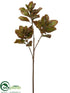 Silk Plants Direct Magnolia Leaf Spray - Green Burgundy - Pack of 6