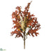 Silk Plants Direct Oak Leaf, Berry, Acorn Spray - Burgundy Brown - Pack of 12