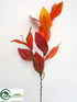 Silk Plants Direct Magnolia Leaf Spray - Flame Burgundy - Pack of 12