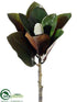 Silk Plants Direct Magnolia Leaf Spray - Green - Pack of 12