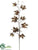 Glitter Maple Leaf Spray - Chocolate - Pack of 6