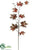 Glitter Maple Leaf Spray - Red Burgundy - Pack of 6