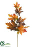 Silk Plants Direct Maple Leaf Spray - Brown Flame - Pack of 24