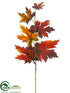 Silk Plants Direct Maple Leaf Spray - Burgundy Tan - Pack of 24