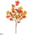 Oak Leaf Spray With Acorn - Flame - Pack of 6
