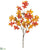 Oak Leaf Spray With Acorn - Flame - Pack of 6