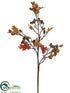 Silk Plants Direct Acorn, Cone, Oak Leaf Spray - Fall - Pack of 12