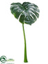 Silk Plants Direct Split Philodendron Spray - Green - Pack of 6
