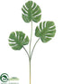 Silk Plants Direct Split Philodendron Spray - Green - Pack of 12