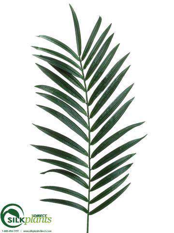 faux green palm plant leaf branch Artificial Palm Trees | Kentia Palm Frond Spray in Green | Artificial Outdoor Palms