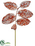 Silk Plants Direct Salal Leaf Spray - Flame - Pack of 12