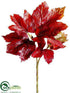 Silk Plants Direct Glittered Maple, Grape Leaf Spray - Burgundy - Pack of 48
