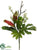 Magnolia, Fatsia, Eucalyptus Seed Spray - Green - Pack of 12