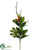 Magnolia, Fatsia, Eucalyptus Seed Spray - Green - Pack of 6