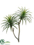 Silk Plants Direct Yucca Stem - Green Burgundy - Pack of 4