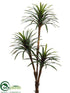 Silk Plants Direct Red Line Tree - Green Burgundy - Pack of 4