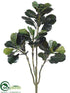 Silk Plants Direct Fiddle Leaf Plant - Green - Pack of 6