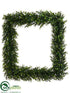 Silk Plants Direct Rectangular Boxwood Wreath - Green - Pack of 4
