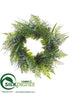 Silk Plants Direct Eucalyptus,  Lavender Wreath - Green Gray - Pack of 1