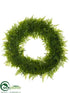 Silk Plants Direct Leather Fern, Tea Leaf Wreath - Green - Pack of 2