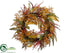 Silk Plants Direct Boston, Button Fern Wreath - Green Fall - Pack of 2
