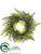Plastic Fern, Eucalyptus, Twig Wreath - Green Gray - Pack of 1