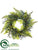 Plastic Fern, Eucalyptus, Twig Wreath - Green Gray - Pack of 1
