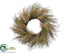 Silk Plants Direct Grass Wreath - Olive Green Tan - Pack of 6