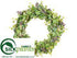 Silk Plants Direct Grape Leaf Wreath - Green - Pack of 6