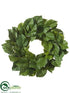 Silk Plants Direct Hydrangea Leaf Wreath - Green - Pack of 2