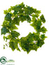 Silk Plants Direct Hedera Ivy Wreath - Green - Pack of 12