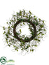 Silk Plants Direct Ivy Leaf Wreath - Green - Pack of 2