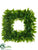 Laurel Leaf Square Wreath - Green - Pack of 2
