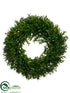 Silk Plants Direct Tea Leaf Wreath - Green - Pack of 4