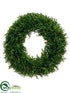 Silk Plants Direct Tea Leaf Wreath - Green - Pack of 2