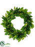 Silk Plants Direct Magnolia Leaf Wreath - Green Two Tone - Pack of 2