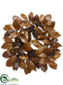 Silk Plants Direct Magnolia Leaf, Pine Cone Wreath - Brown - Pack of 2