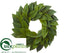 Silk Plants Direct Magnolia Leaf Wreath - Green - Pack of 2