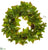 Maple, Pine Cone Wreath - Green Burgundy - Pack of 4