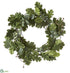 Silk Plants Direct Oak Leaf Wreath - Green - Pack of 2