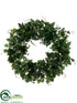 Silk Plants Direct Ivy, Eucalyptus Wreath - Variegated - Pack of 2