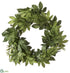 Silk Plants Direct Aralia Leaf, Fern Wreath - Green - Pack of 4