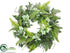 Silk Plants Direct Fern, Coleus Wreath - Green Two Tone - Pack of 4