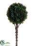 Silk Plants Direct Cedar Ball Topiary Stem - Green - Pack of 6