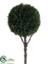 Silk Plants Direct Cedar Ball Topiary Stem - Green - Pack of 2