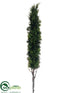 Silk Plants Direct Cedar Cone Topiary Stem - Green - Pack of 4