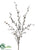 Button Tree Leaf Branch - Black - Pack of 6