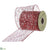 Glittered Mesh Ribbon - Red White - Pack of 6