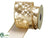 Metallic Printed Ribbon - Gold - Pack of 4